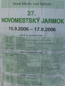 Novomestský Jarmok 2006 - program