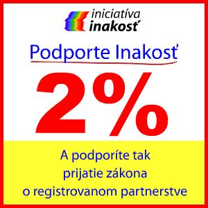 Darujte 2 %  gejom a lesbam - podporte spravodlivejšiu spoločnosť!